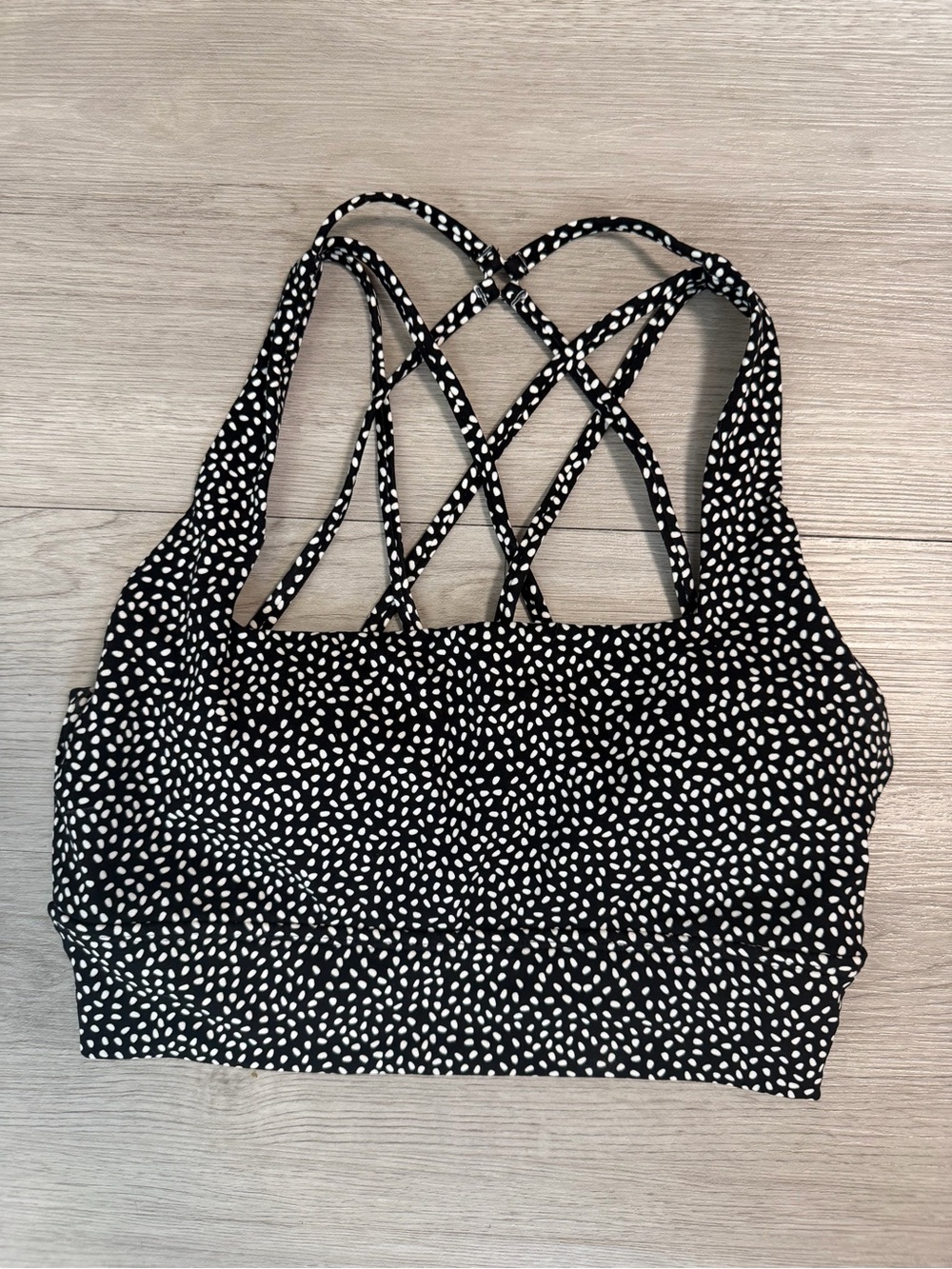 Buffbunny Revolution Bra Onyx Black Bossy Print Strappy Sports Bra
